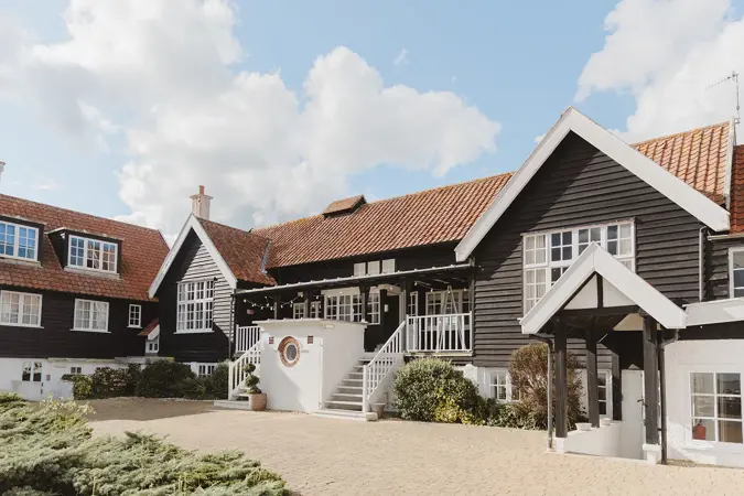 Exterior of Thorpeness Country Club in the sun